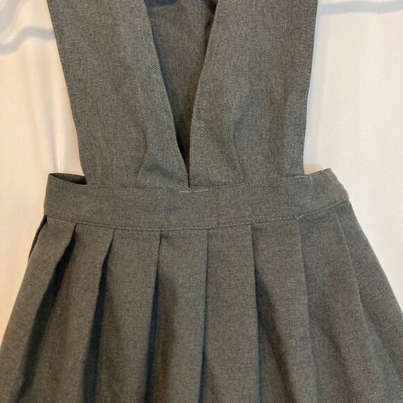 French Toast Girl’s Gray Pinafore V-Neck Pleated School Uniform Jumper Dress - Picture 3 of 6